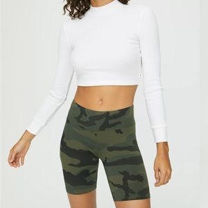 tna thermal mock neck waffle long sleeve crop top from artizia in size xs